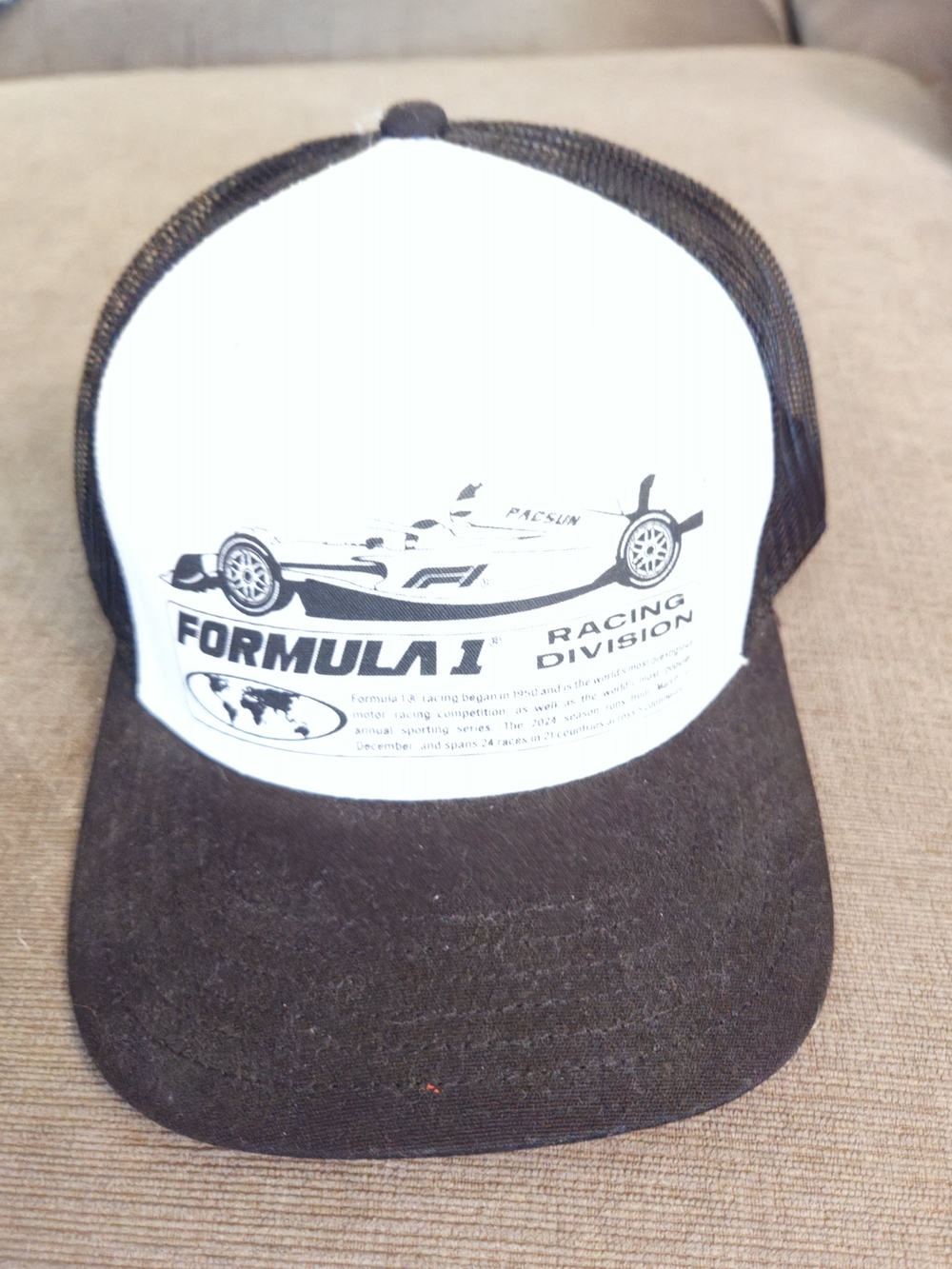 Formula 1 Racing Division Black & White Trucker Cap